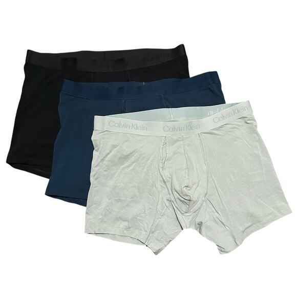 Calvin Klein Men’s XL Cotton Boxer Briefs 3‑Pack Multicolor Comfort Stretch NWOT - Picture 1 of 8
